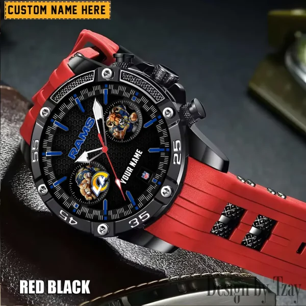 Los Angeles Rams Silicon Strap Fashion Wrist Watch Trending 2025 SPTSSFWW051 - Image 3