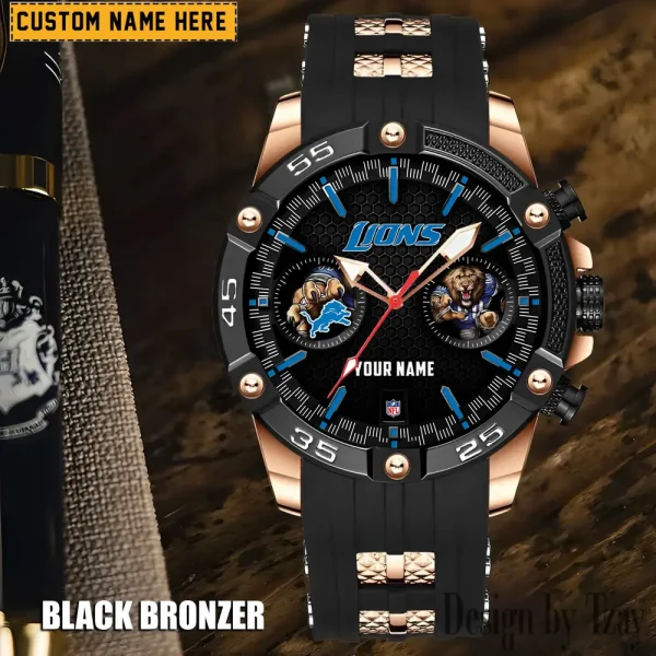 Detroit Lions Silicon Strap Fashion Wrist Watch Trending 2025 SPTSSFWW043