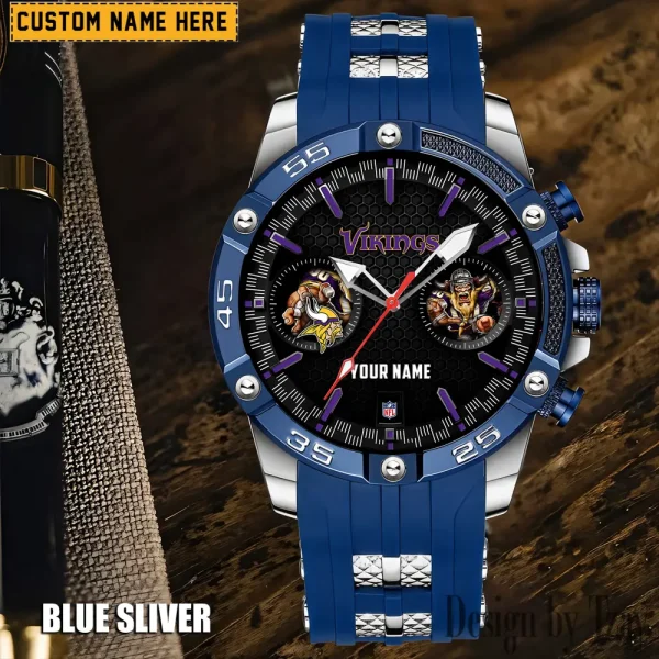 Minnesota Vikings Silicon Strap Fashion Wrist Watch Trending 2025 SPTSSFWW053 - Image 4