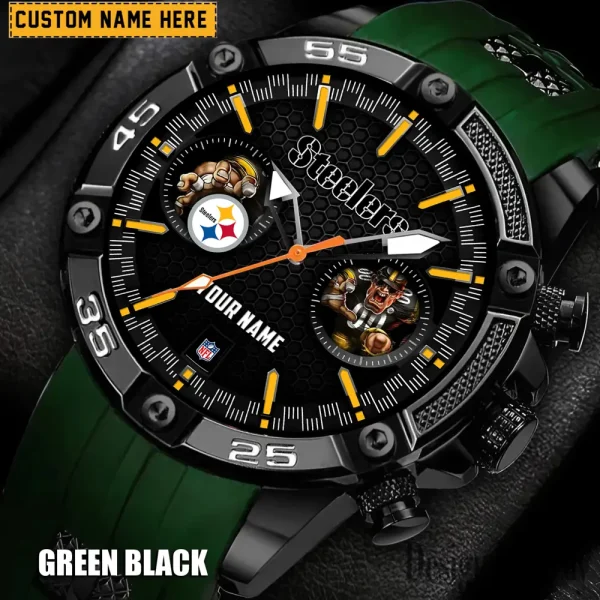 Pittsburgh Steelers Silicon Strap Fashion Wrist Watch Trending 2025 SPTSSFWW059 - Image 3