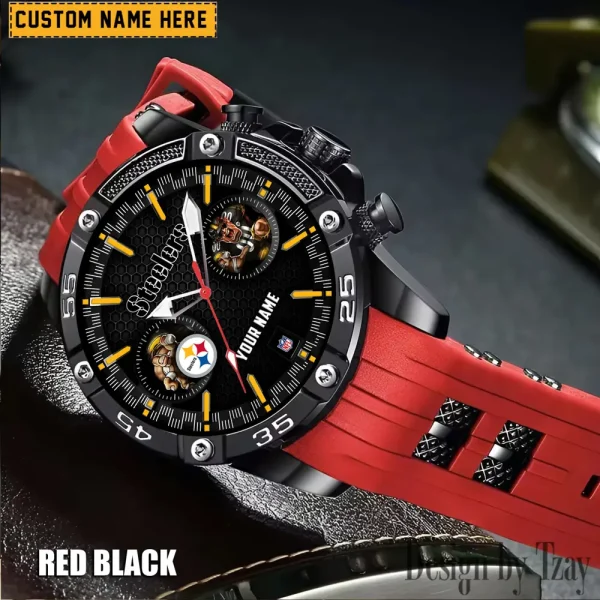 Pittsburgh Steelers Silicon Strap Fashion Wrist Watch Trending 2025 SPTSSFWW059 - Image 5