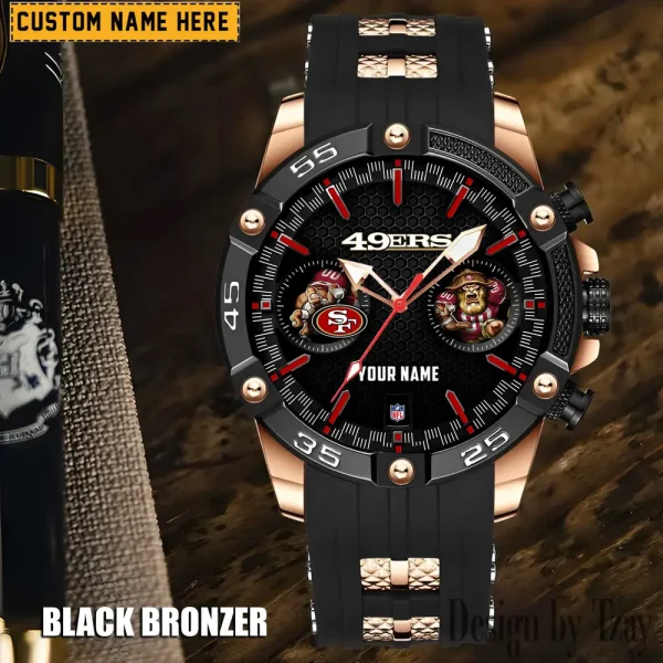 San Francisco 49ers Silicon Strap Fashion Wrist Watch Trending 2025 SPTSSFWW060