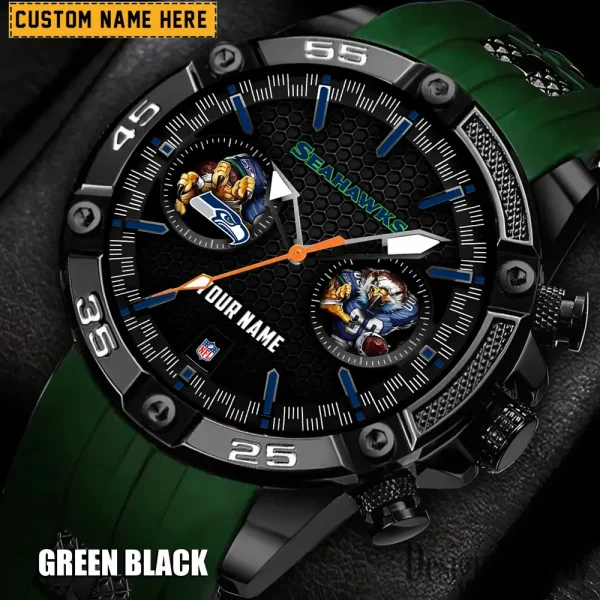 Seattle Seahawks Silicon Strap Fashion Wrist Watch Trending 2025 SPTSSFWW061 - Image 2