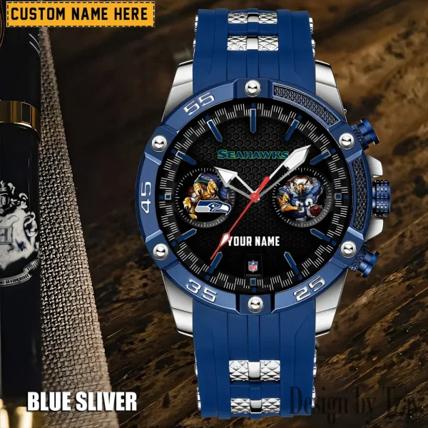 Seattle Seahawks Silicon Strap Fashion Wrist Watch Trending 2025 SPTSSFWW061 - Image 3
