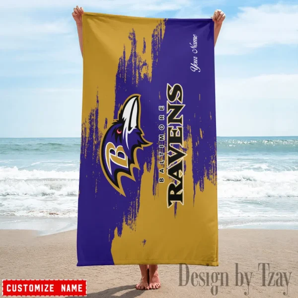 Baltimore Ravens NFL Beach Towels New 2025 AZBTOWEL484