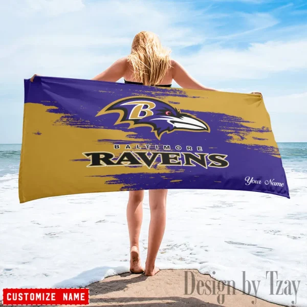 Baltimore Ravens NFL Beach Towels New 2025 AZBTOWEL484 - Image 2
