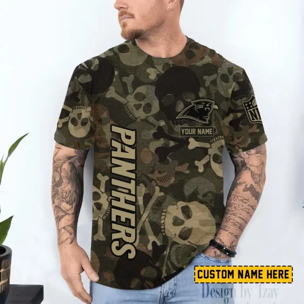 Carolina Panthers Trendy Men's 3D Printed T-shirt Fashion O-neck 2025 AZTS1411