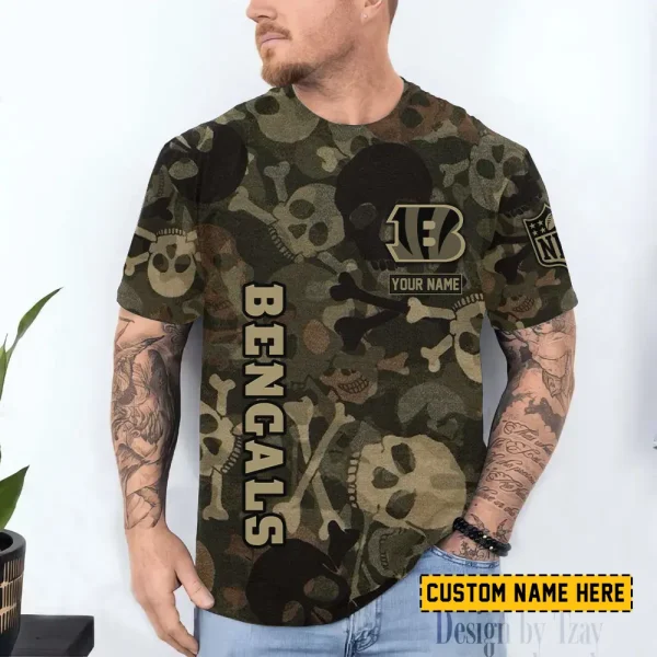 Cincinnati Bengals Trendy Men's 3D Printed T-shirt Fashion O-neck 2025 AZTS1413