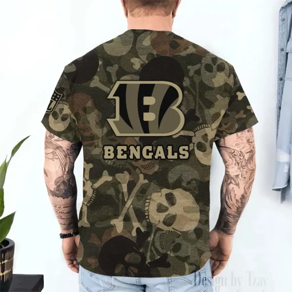 Cincinnati Bengals Trendy Men's 3D Printed T-shirt Fashion O-neck 2025 AZTS1413 - Image 2