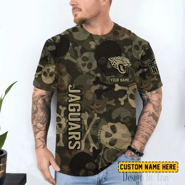 Jacksonville Jaguars Trendy Men's 3D Printed T-shirt Fashion O-neck 2025 AZTS1421