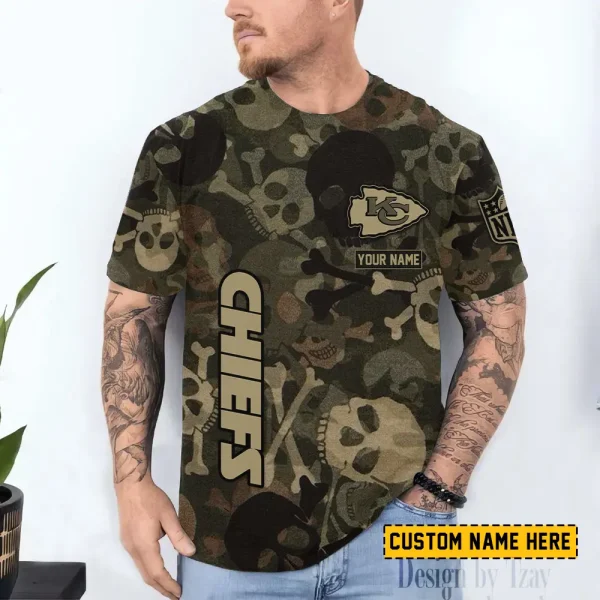 Kansas City Chiefs Trendy Men's 3D Printed T-shirt Fashion O-neck 2025 AZTS1422