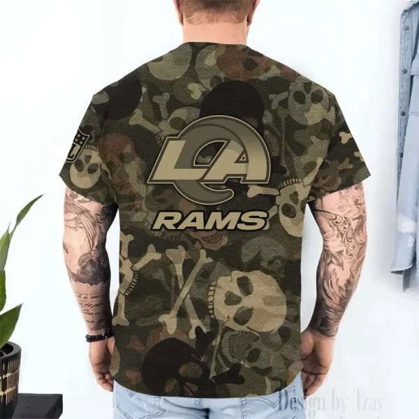 Los Angeles Rams Trendy Men's 3D Printed T-shirt Fashion O-neck 2025 AZTS1425 - Image 2