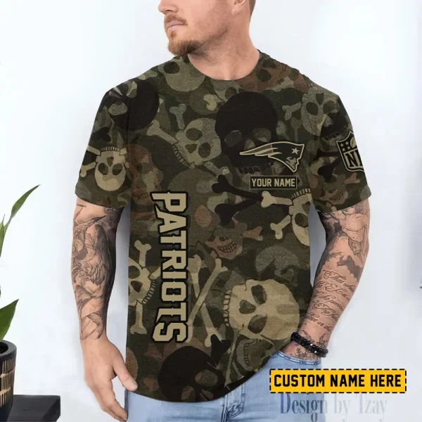 New England Patriots Trendy Men's 3D Printed T-shirt Fashion O-neck 2025 AZTS1428