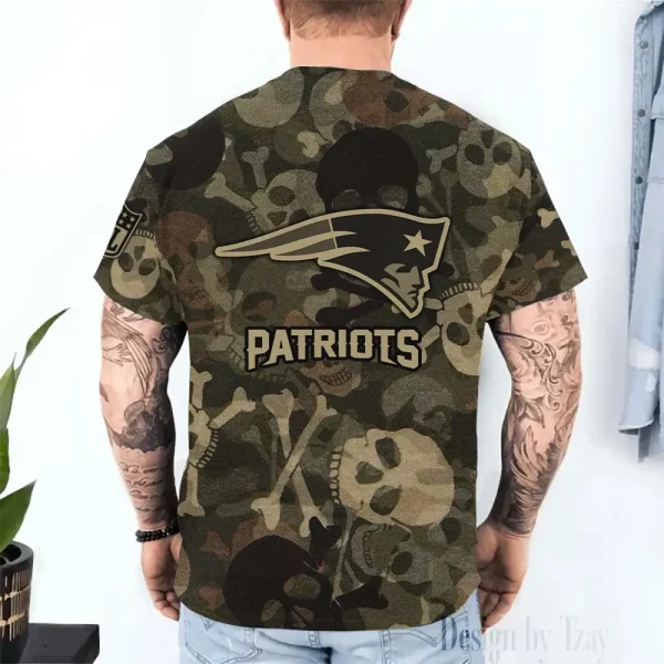 New England Patriots Trendy Men's 3D Printed T-shirt Fashion O-neck 2025 AZTS1428 - Image 2