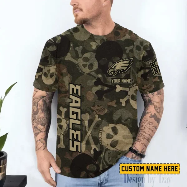 Philadelphia Eagles Trendy Men's 3D Printed T-shirt Fashion O-neck 2025 AZTS1432