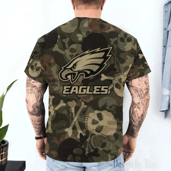 Philadelphia Eagles Trendy Men's 3D Printed T-shirt Fashion O-neck 2025 AZTS1432 - Image 2