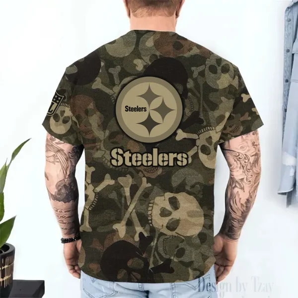 Pittsburgh Steelers Trendy Men's 3D Printed T-shirt Fashion O-neck 2025 AZTS1433 - Image 2