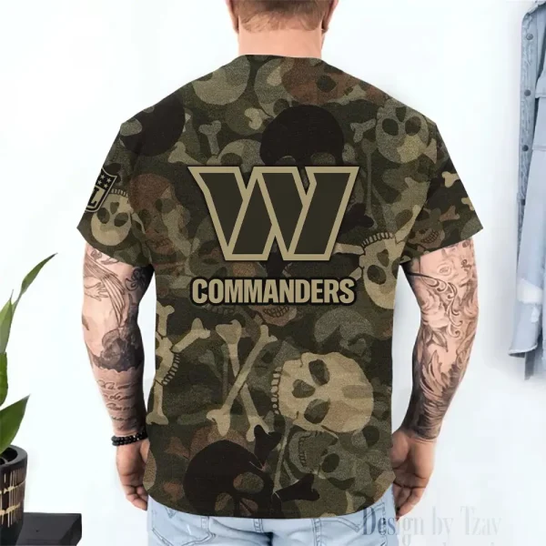 Washington Commanders Trendy Men's 3D Printed T-shirt Fashion O-neck 2025 AZTS1438 - Image 2