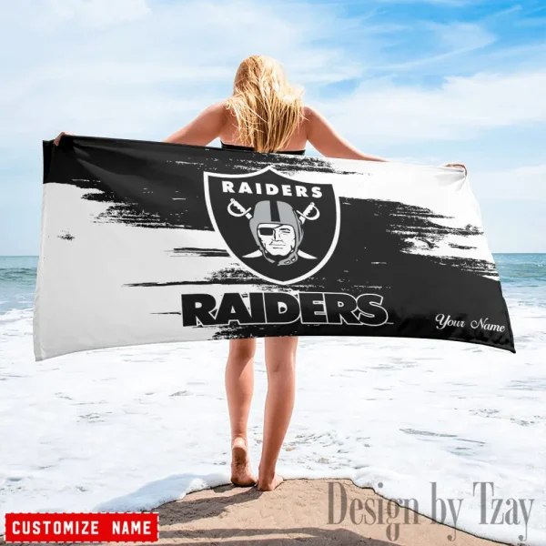 Las Vegas Raiders NFL Beach Towels New 2025 AZBTOWEL498