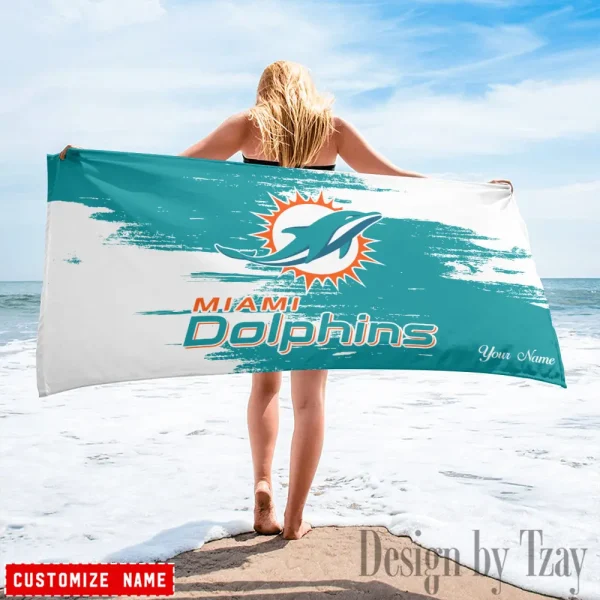 Miami Dolphins NFL Beach Towels New 2025 AZBTOWEL501 - Image 2