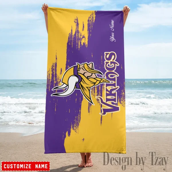Minnesota Vikings NFL Beach Towels New 2025 AZBTOWEL502