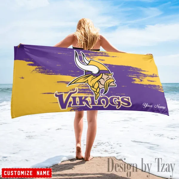 Minnesota Vikings NFL Beach Towels New 2025 AZBTOWEL502 - Image 3