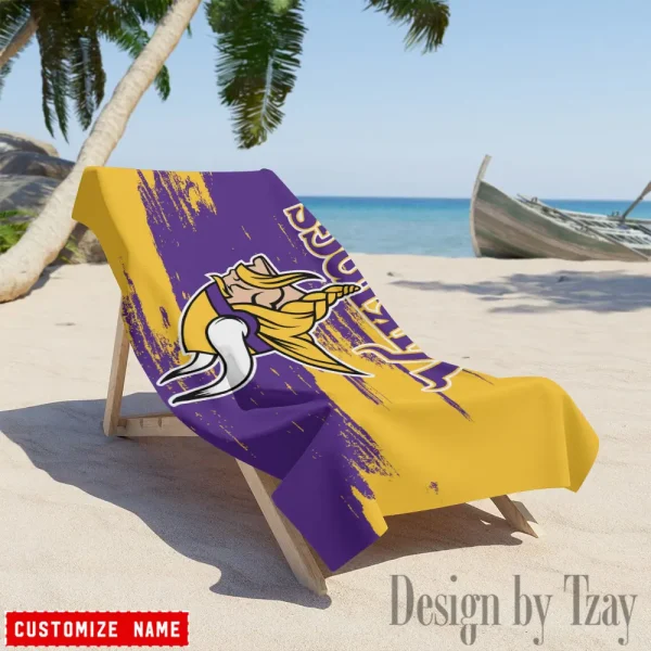 Minnesota Vikings NFL Beach Towels New 2025 AZBTOWEL502 - Image 2