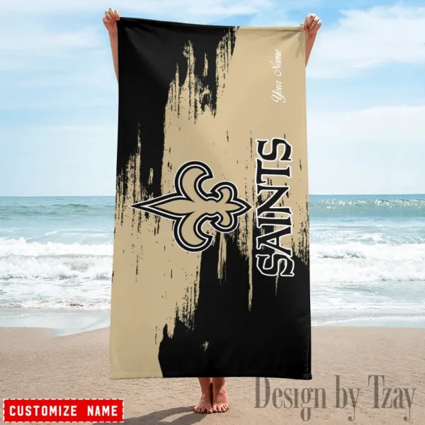 New Orleans Saints NFL Beach Towels New 2025 AZBTOWEL504 - Image 2