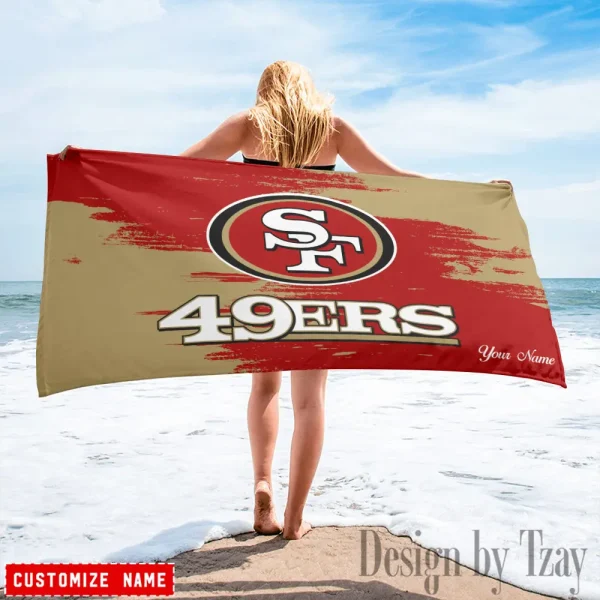 San Francisco 49ers NFL Beach Towels New 2025 AZBTOWEL509 - Image 3