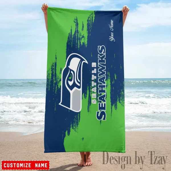 Seattle Seahawks NFL Beach Towels New 2025 AZBTOWEL510 - Image 2