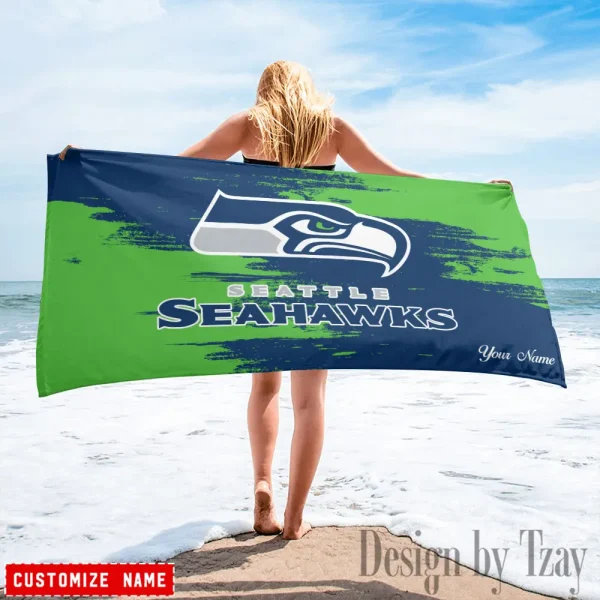 Seattle Seahawks NFL Beach Towels New 2025 AZBTOWEL510 - Image 3