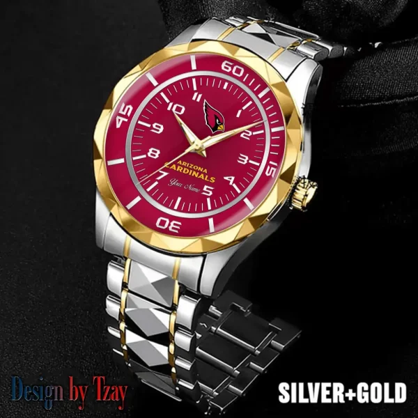 Arizona Cardinals Best Dad Ever Luxury Diamond Men Wristwatch Father's Day Gift SPTDMW227