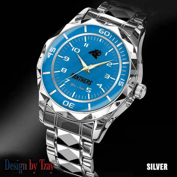 Carolina Panthers Best Dad Ever Luxury Diamond Men Wristwatch Father's Day Gift SPTDMW231