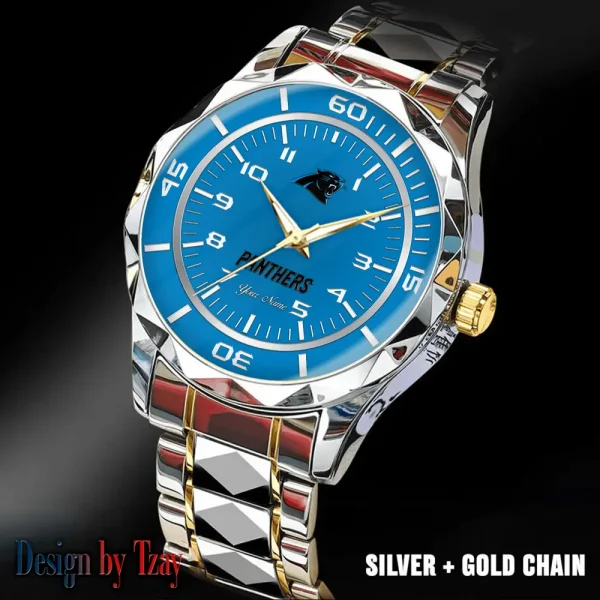 Carolina Panthers Best Dad Ever Luxury Diamond Men Wristwatch Father's Day Gift SPTDMW231 - Image 4