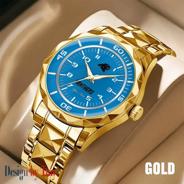 Carolina Panthers Best Dad Ever Luxury Diamond Men Wristwatch Father's Day Gift SPTDMW231 - Image 5