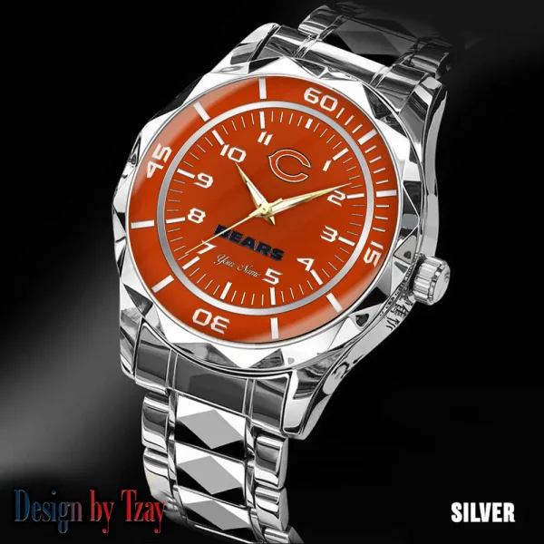 Chicago Bears Best Dad Ever Luxury Diamond Men Wristwatch Father's Day Gift SPTDMW232 - Image 3
