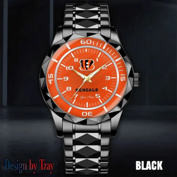 Cincinnati Bengals Best Dad Ever Luxury Diamond Men Wristwatch Father's Day Gift SPTDMW233 - Image 4