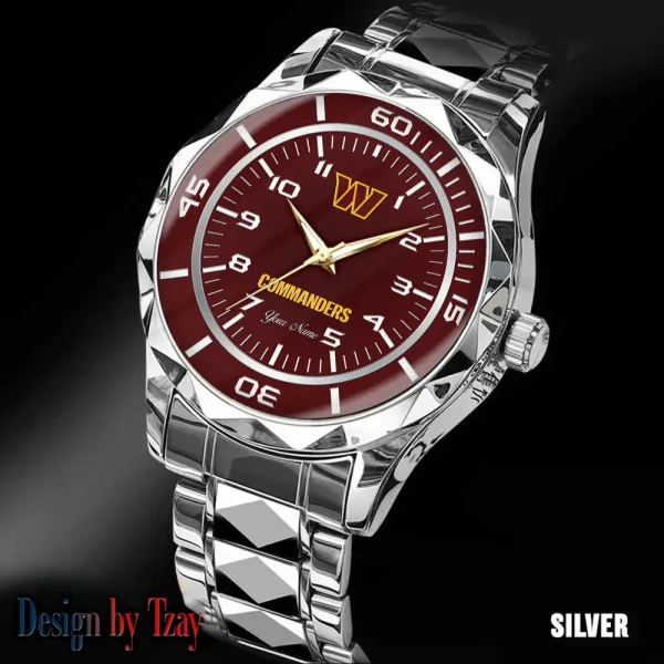 Washington Commanders Best Dad Ever Luxury Diamond Men Wristwatch Father's Day Gift SPTDMW234