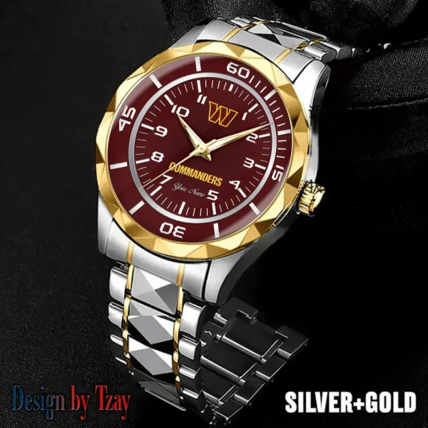 Washington Commanders Best Dad Ever Luxury Diamond Men Wristwatch Father's Day Gift SPTDMW234 - Image 3