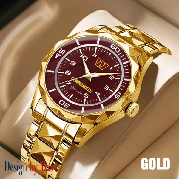 Washington Commanders Best Dad Ever Luxury Diamond Men Wristwatch Father's Day Gift SPTDMW234 - Image 5