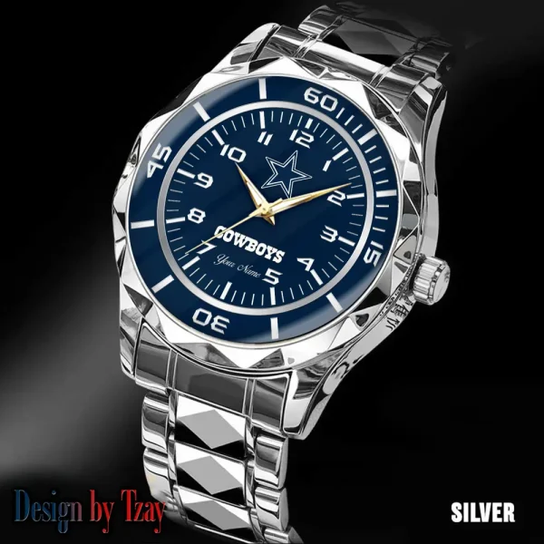 Dallas Cowboys Best Dad Ever Luxury Diamond Men Wristwatch Father's Day Gift SPTDMW236 - Image 4