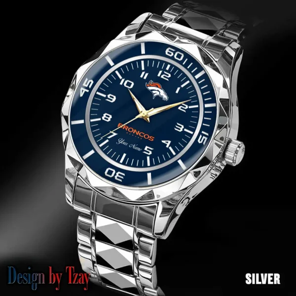 Denver Broncos Best Dad Ever Luxury Diamond Men Wristwatch Father's Day Gift SPTDMW237 - Image 4