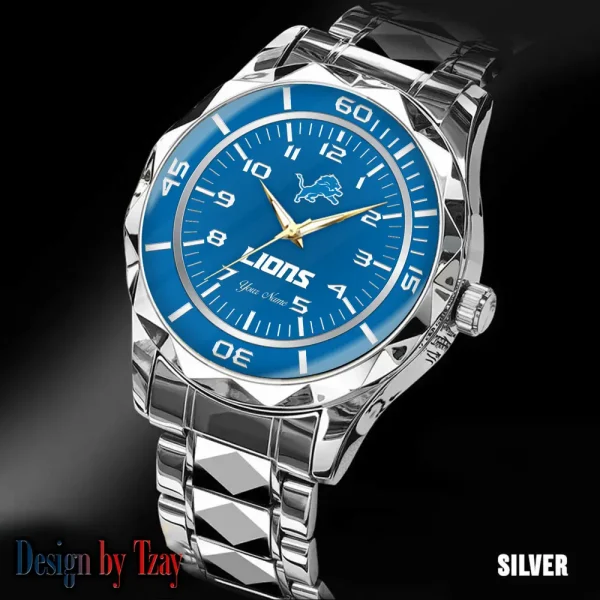 Detroit Lions Best Dad Ever Luxury Diamond Men Wristwatch Father's Day Gift SPTDMW238