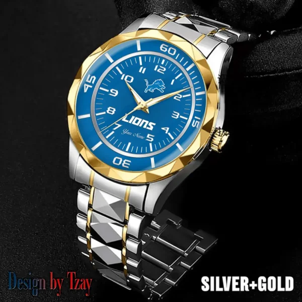Detroit Lions Best Dad Ever Luxury Diamond Men Wristwatch Father's Day Gift SPTDMW238 - Image 4