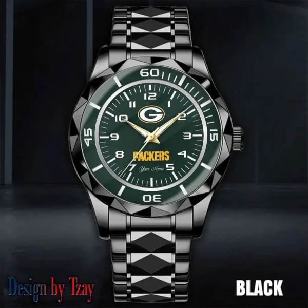 Green Bay Packers Best Dad Ever Luxury Diamond Men Wristwatch Father's Day Gift SPTDMW239 - Image 2