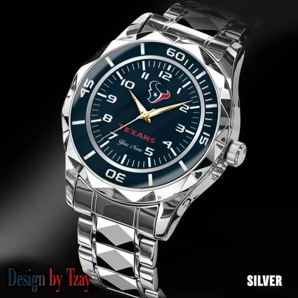 Houston Texans Best Dad Ever Luxury Diamond Men Wristwatch Father's Day Gift SPTDMW240 - Image 3