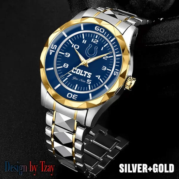 Indianapolis Colts Best Dad Ever Luxury Diamond Men Wristwatch Father's Day Gift SPTDMW241