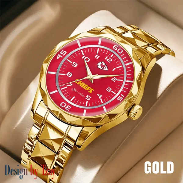 Kansas City Chiefs Best Dad Ever Luxury Diamond Men Wristwatch Father's Day Gift SPTDMW243 - Image 5