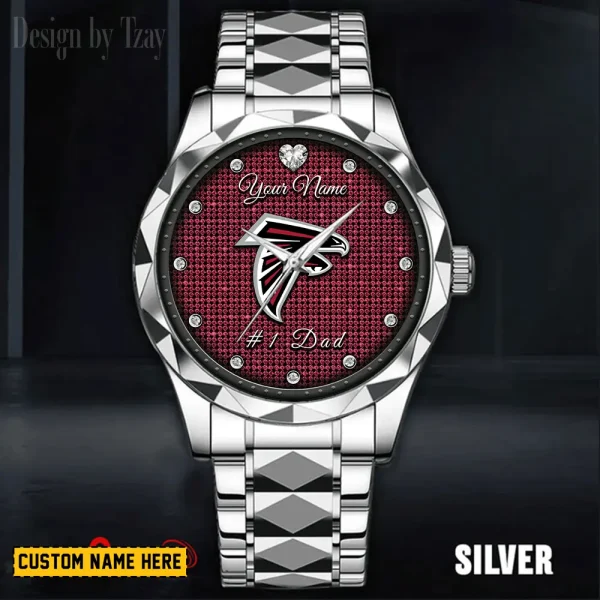 Atlanta Falcons #1 Dad Luxury Diamond Men Wristwatch Father's Day Gift SPTDMW196 - Image 2