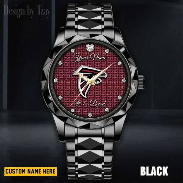 Atlanta Falcons #1 Dad Luxury Diamond Men Wristwatch Father's Day Gift SPTDMW196 - Image 3
